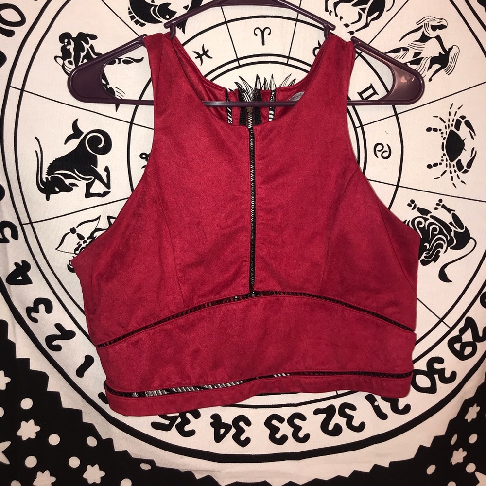 Red crop top